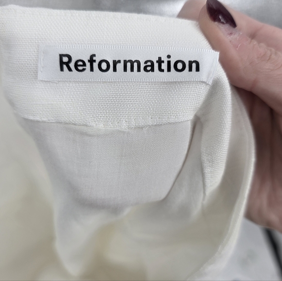 New Reformation Yucca Linen Skirt Only - Picture 3 of 8